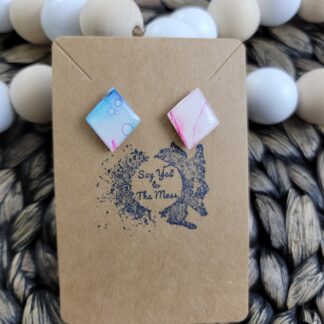 Light Pink & Blue Diamonds