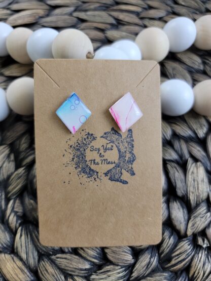 Light Pink & Blue Diamonds