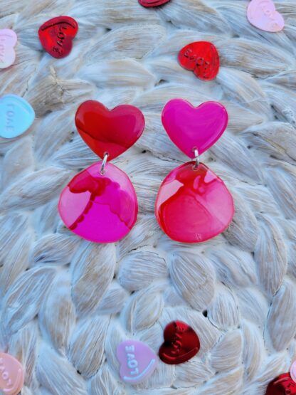 Heart Drop Studs