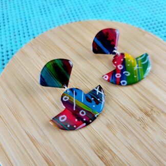 Semi-circle inspired drop studs