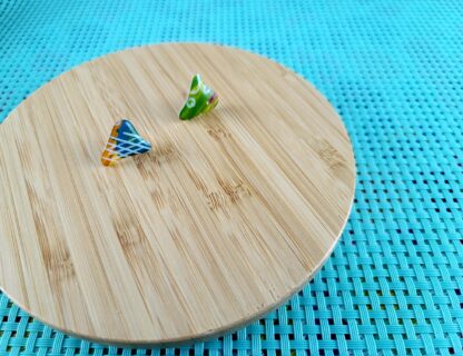 Wavy Triangle Studs - Image 2