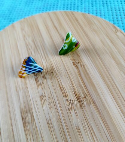 Wavy Triangle Studs