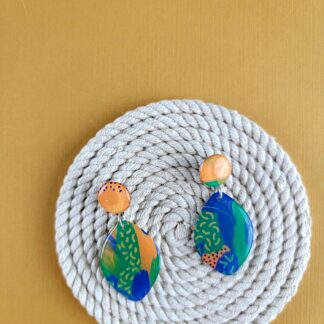 Pointed Oval Drop Studs