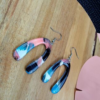 Pink, Blue, Black and White Arches