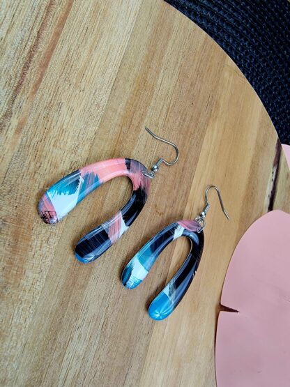 Pink, Blue, Black and White Arches