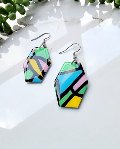 Stained Glass Hexagons