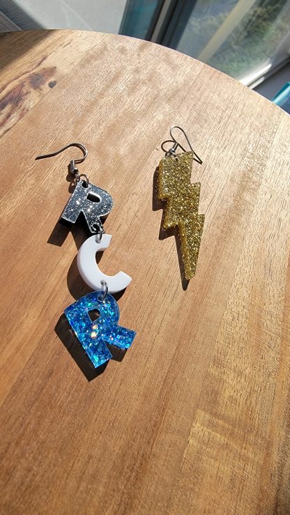 RCR & Lighting Bolt Earrings