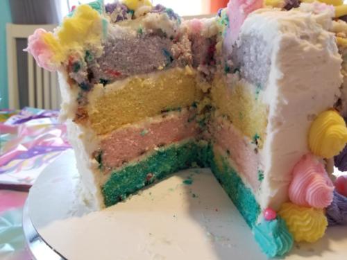 4 layer Unicorn cake