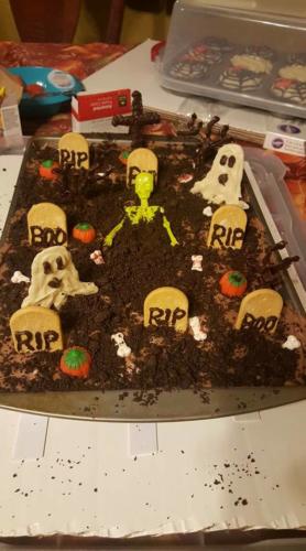 Graveyard cake